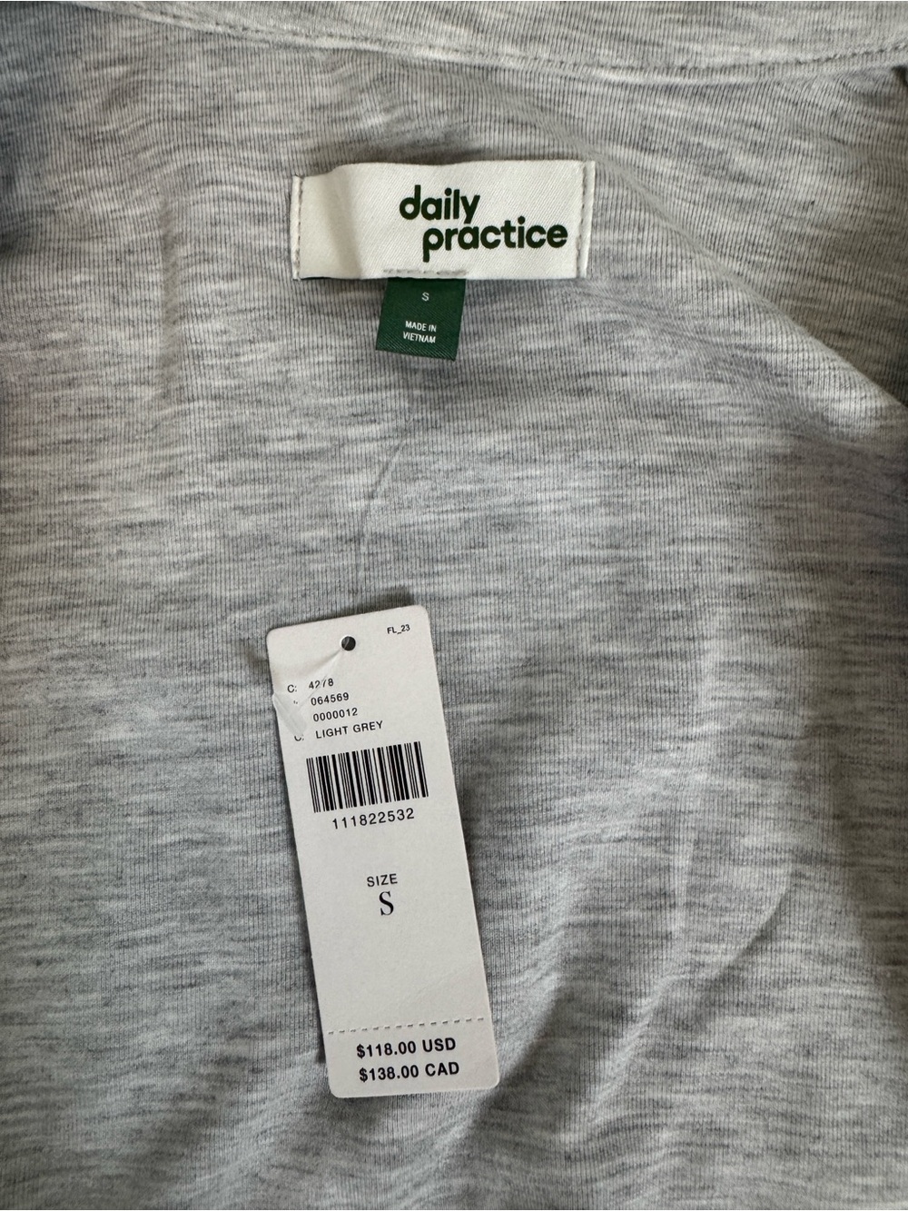 Daily Practice Neoprene T-Shirt Dress Heather Grey - Picture 8 of 8